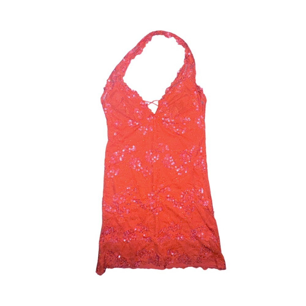 MARCIANO Lace Backless Dress